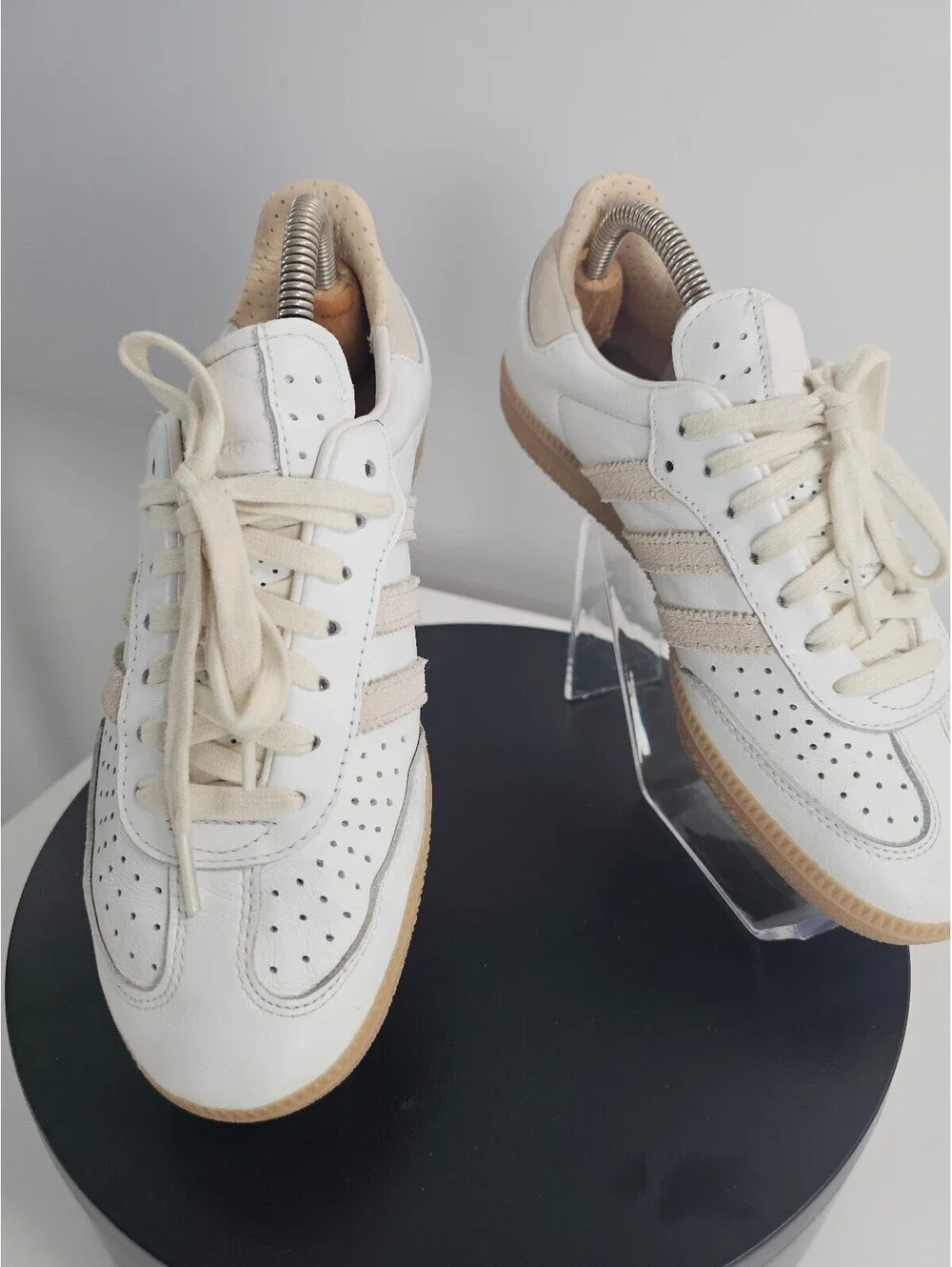 Adidas Samba Classic White and Beige Sneakers